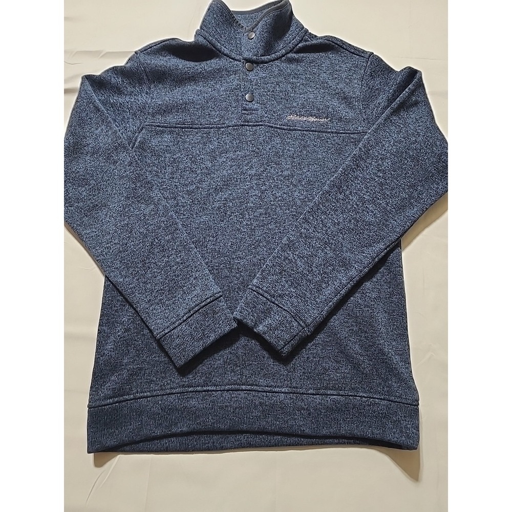 Eddie Bauer Radiator Mens Small Blue Fleece Knit Pullover Sweater Outdoor Preppy